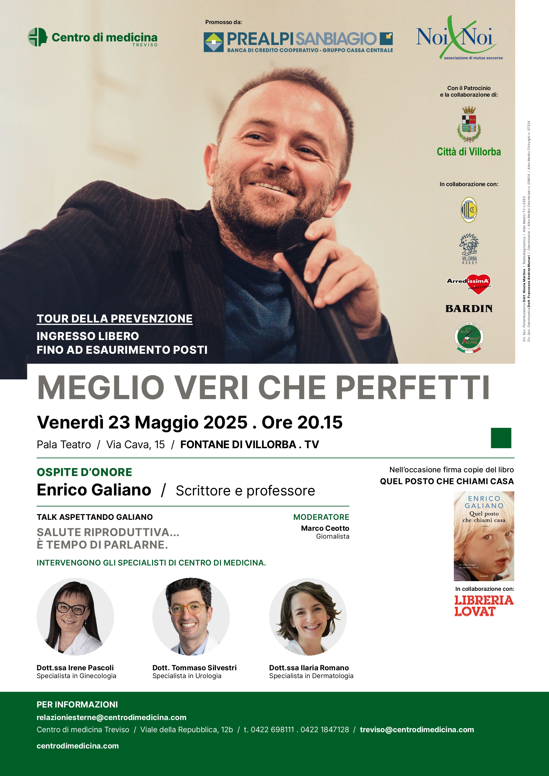 Incontri con Enrico Galiano - venerdì 23 maggio 2025 Villorba Incontri con Enrico Galiano - venerdì 23 maggio 2025 Villorba