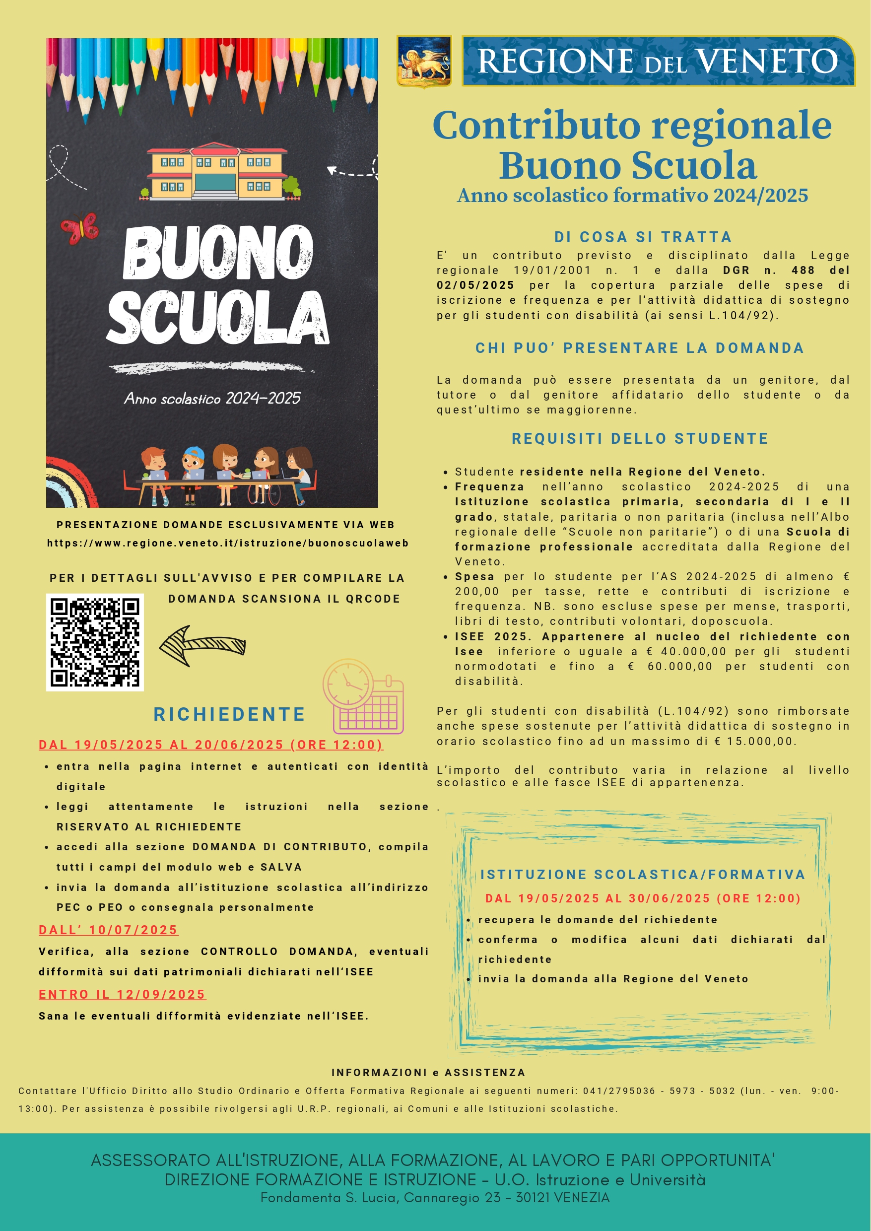 Regione Veneto contributo regionale buono Scuola. page 0001
